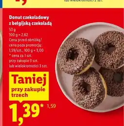 Lidl Donut czekoladowy z belgijską czekoladą oferta