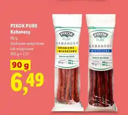 Lidl Kabanosy drobiowo-wieprzowe Pikok Pure oferta