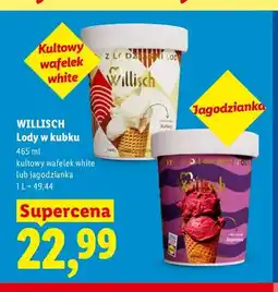 Lidl Lody w kubku Willisch kultowy wafelek white oferta