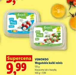 Lidl Wegańskie kulki minis Vemondo klasyczna oferta