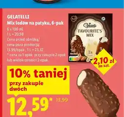 Lidl Mix lodów na patyku Gelatelli 6-pak oferta