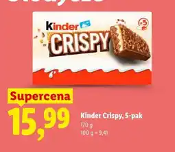 Lidl Wafelki Kinder Crispy 5-pak oferta