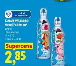 Lidl Napój Kubuś Waterrr Pokémon truskawkowy oferta