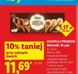 Lidl Lody Premium Minirożki Gelatelli 10-pak oferta
