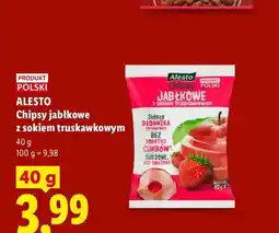 Lidl Chipsy jabłkowe z sokiem truskawkowym Alesto oferta