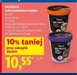 Lidl Lody proteinowe w kubku Gelatelli High Protein Salted Caramel oferta