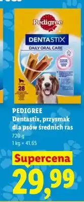 Lidl Przysmak dla psów średnich ras Pedigree Dentastix oferta