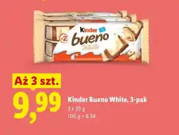 Lidl Wafelki Kinder Bueno White 3-pak oferta