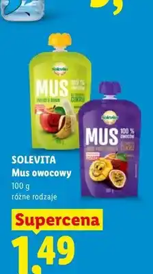 Lidl Mus owocowy Solevita jabłko mango marakuja oferta