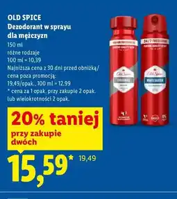 Lidl Dezodorant w sprayu Old Spice Whitewater oferta