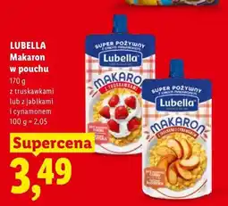 Lidl Makaron w pouchu Lubella z truskawkami oferta