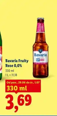 Lidl Piwo bezalkoholowe Bavaria Fruity Rose oferta