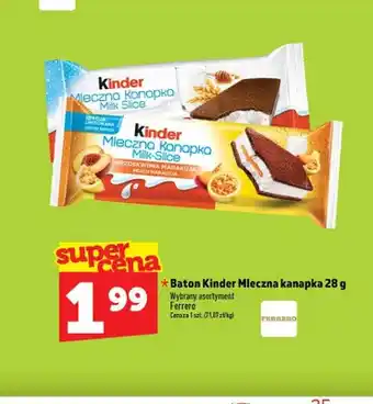 Topaz Baton Kinder Mleczna kanapka oferta