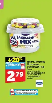 Topaz Jogurt Danone Zakręcony Mix o smaku waniliowym oferta