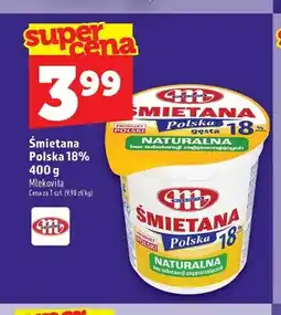 Topaz Śmietana Polska 18% Mlekovita oferta