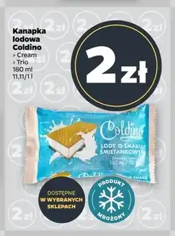 Netto Lody kanapka lodowa Coldino Cream oferta