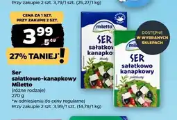 Netto Ser sałatkowo-kanapkowy tłusty Miletto oferta