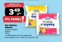 Netto Ser topiony w plastrach z szynką Miletto oferta
