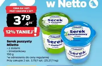 Netto Serek puszysty z ziołami Miletto oferta