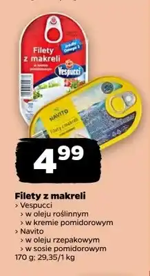Netto Filety z makreli w oleju roślinnym Vespucci oferta
