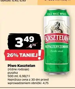 Netto Piwo Kasztelan Niepasteryzowane Rześki Smak oferta