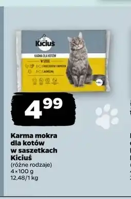 Netto Karma mokra dla kotów w saszetkach Kiciuś z kurczakiem i indykiem 4-pak oferta
