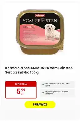 Media Expert Karma dla psa Animonda Vom Feinsten Serca z indyka oferta