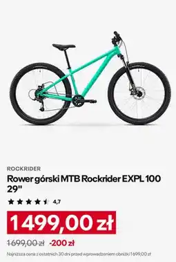 Decathlon Rower górski MTB Rockrider EXPL 100 29 oferta