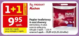 Auchan Papier toaletowy 4-warstwowy 160 listków Auchan oferta