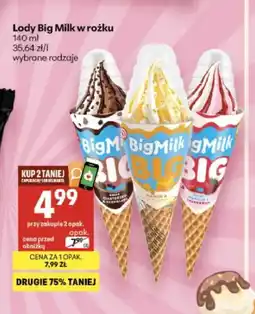 Delikatesy Centrum Lody Big Milk w rożku oferta