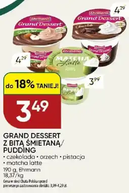 Chata Polska Grand dessert z bitą śmietaną/ pudding oferta