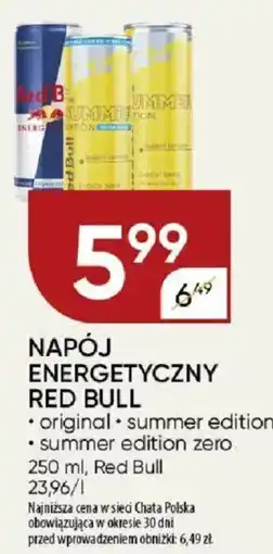 Chata Polska Napój energetyczny red bull oferta