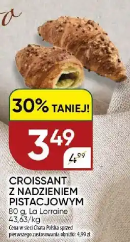 Chata Polska Croissant z nadzieniem pistacjowym la lorraine oferta