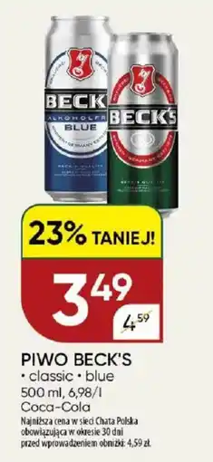 Chata Polska Piwo beck's coca-cola oferta