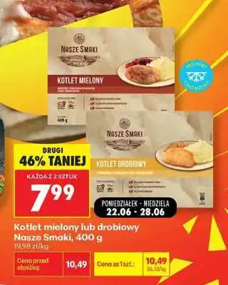 Biedronka Kotlet mielony lub drobiowy Nasze Smaki, 400 g oferta
