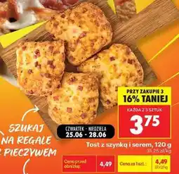 Biedronka Tost z szynką i serem , 120 g oferta