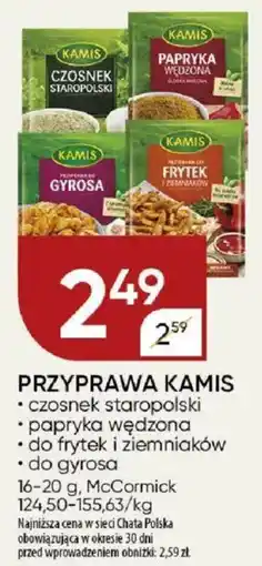 Chata Polska Przyprawa kamis McCormick oferta