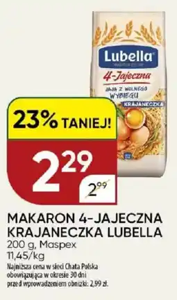 Chata Polska Makaron 4-jajeczna krajaneczka lubella maspex oferta