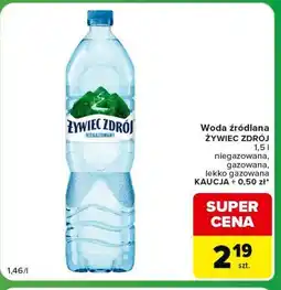 Carrefour Express Woda źródlana ŻYWIEC ZDRÓJ oferta