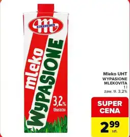 Carrefour Market Mleko UHT Wypasione Mlekovita oferta
