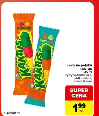 Carrefour Market Lody na patyku KAKTUS oferta