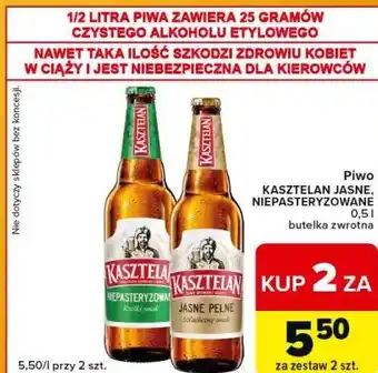 Piwo Kasztelan Jasne, Niepasteryzowane