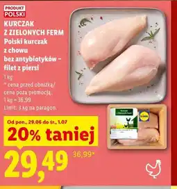 Lidl Kurczak z Zielonych Ferm Polski kurczak z chowu bez antybiotyków - filet z piersi oferta