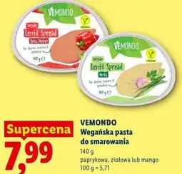Lidl VEMONDO Wegańska pasta do smarowania oferta