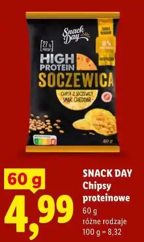 Lidl SNACK DAY Chipsy proteinowe oferta