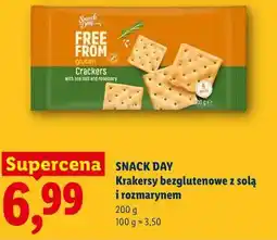 Lidl SNACK DAY Krakersy bezglutenowe z solą i rozmarynem oferta