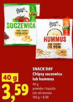 Lidl SNACK DAY Chipsy soczewica lub hummus oferta