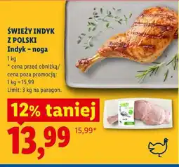 Lidl Świeży Indyk z Polski Indyk - noga oferta