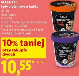 Lidl GELATELLI Lody proteinowe w kubku oferta
