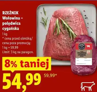 Lidl Rzeźnik Wołowina - polędwica cygańska oferta